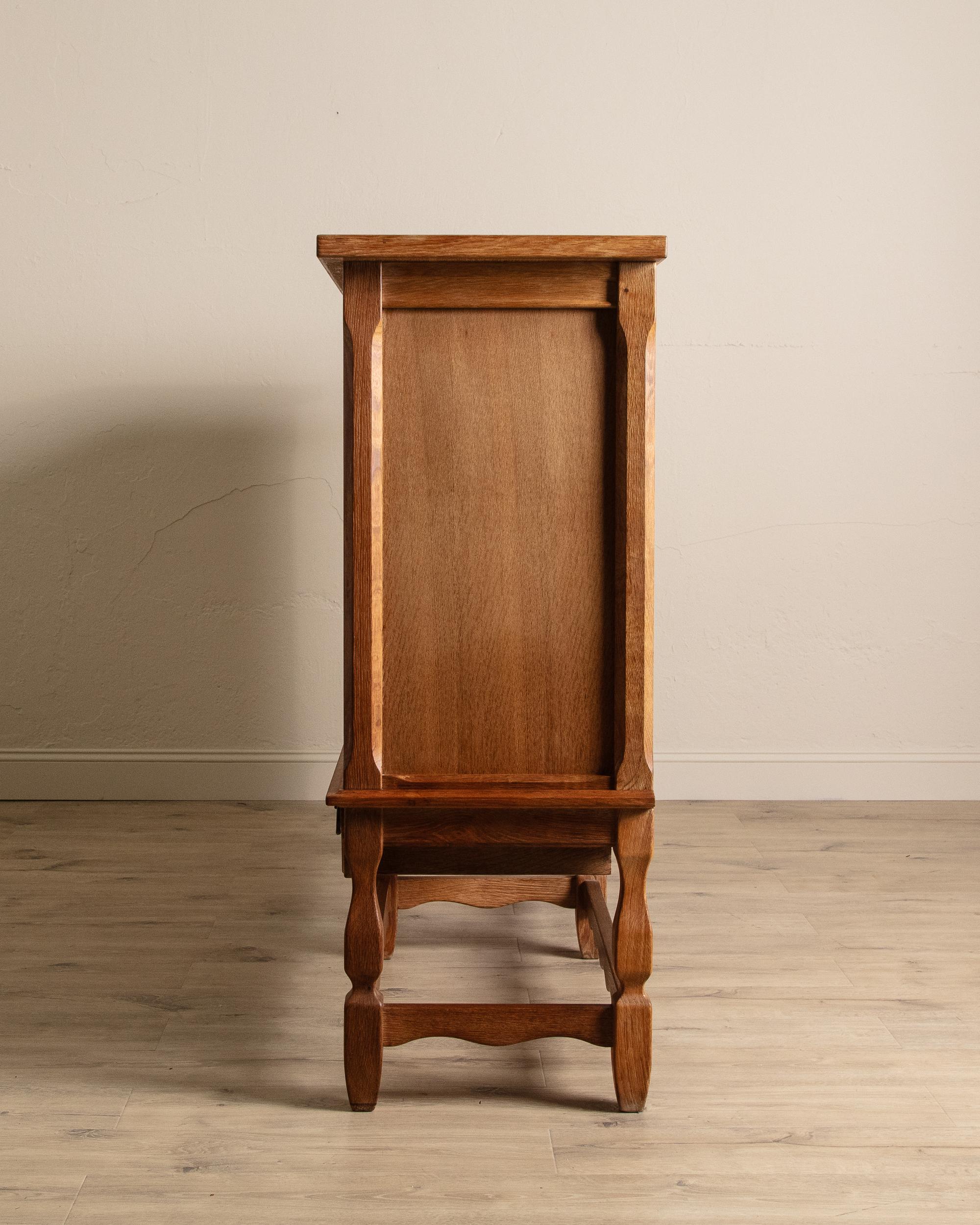 Brutalist Danish Oak Wavy Edge Sideboard by Henning Kjaernulf, 1970's For Sale 1