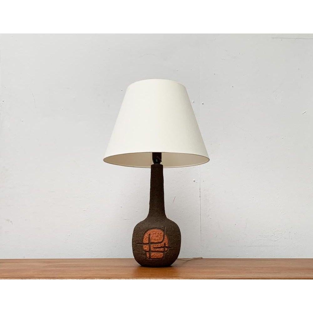 Brutalist Danish Studio Pottery Table Lamp, 1979 In Good Condition For Sale In Hamburg, DE