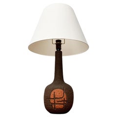 Brutalist Danish Studio Pottery Table Lamp, 1979