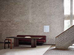 Brutalist Dark Brown Oak Brut Dining Table - inspired by the Amsterdam School