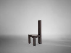 Brutalist Dark Brown Trigon Chair