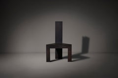Brutalist Dark Brown Trigon Chair