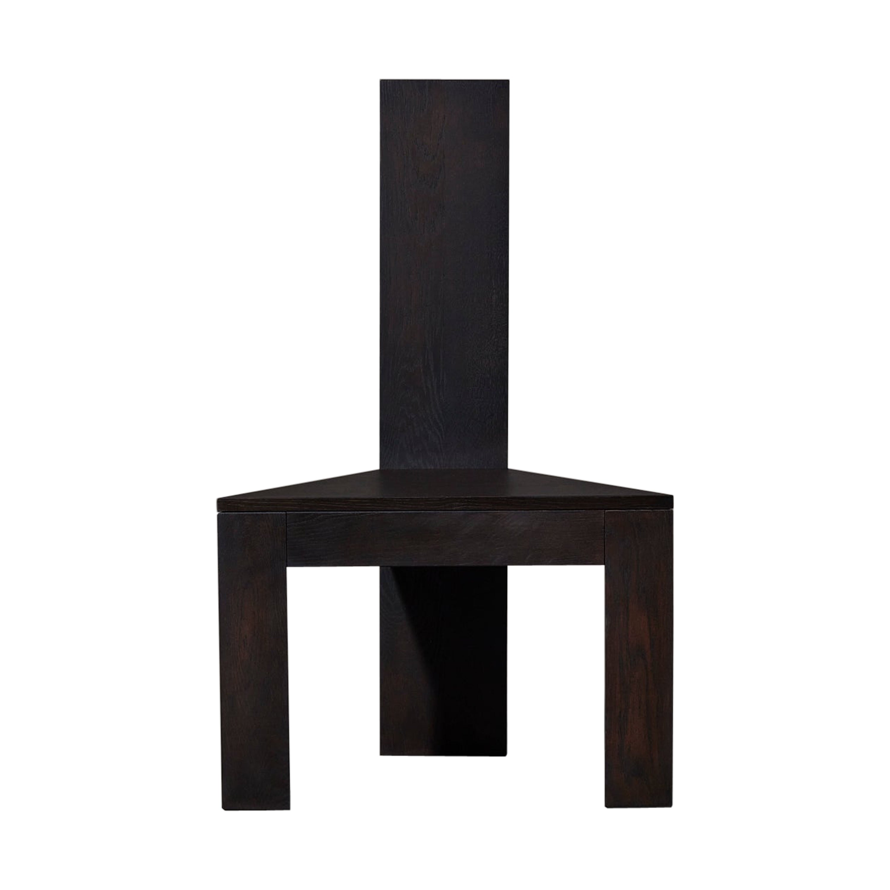 Brutalist Dark Brown Trigon Chair