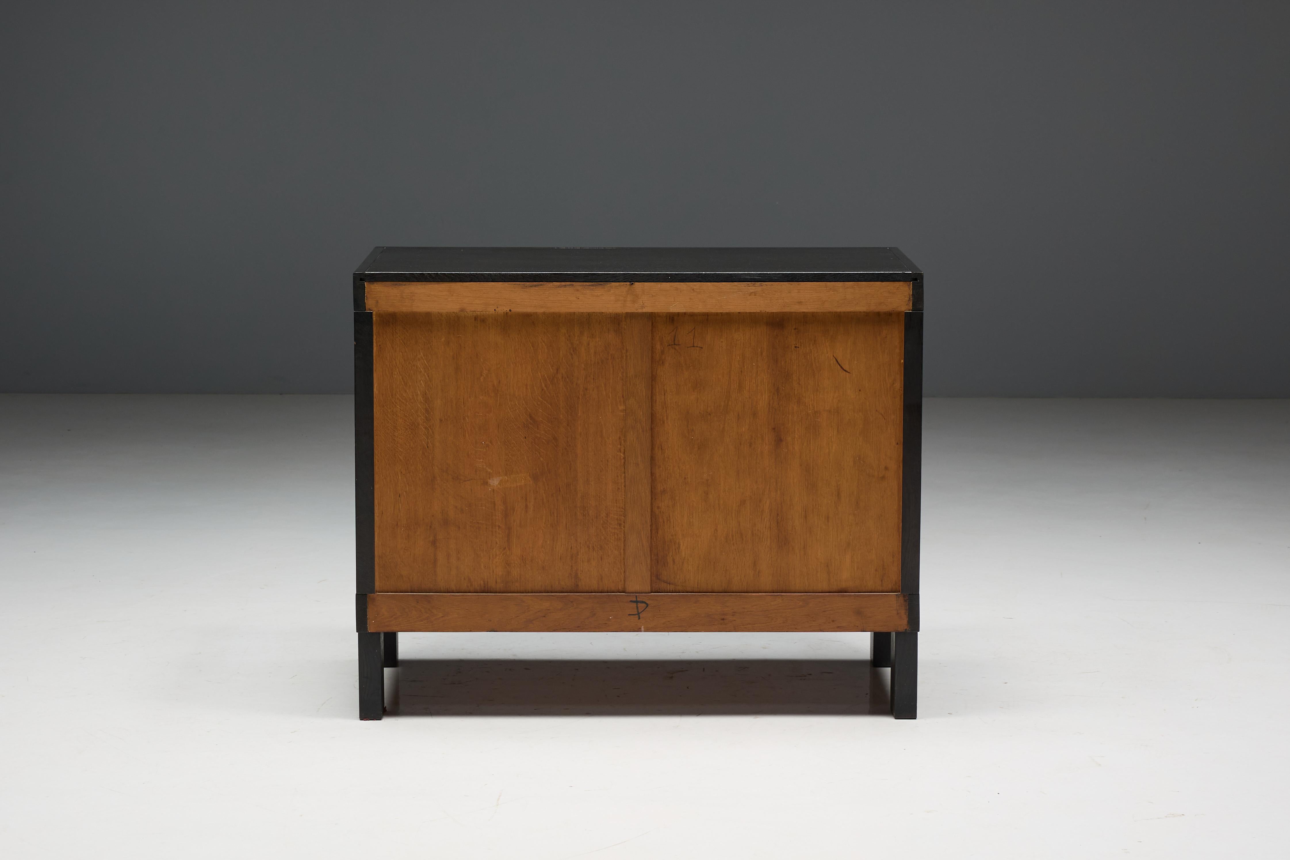 Armoire brutaliste De Coene en Oak Oak teinté, Belgique, années 1970 en vente 3