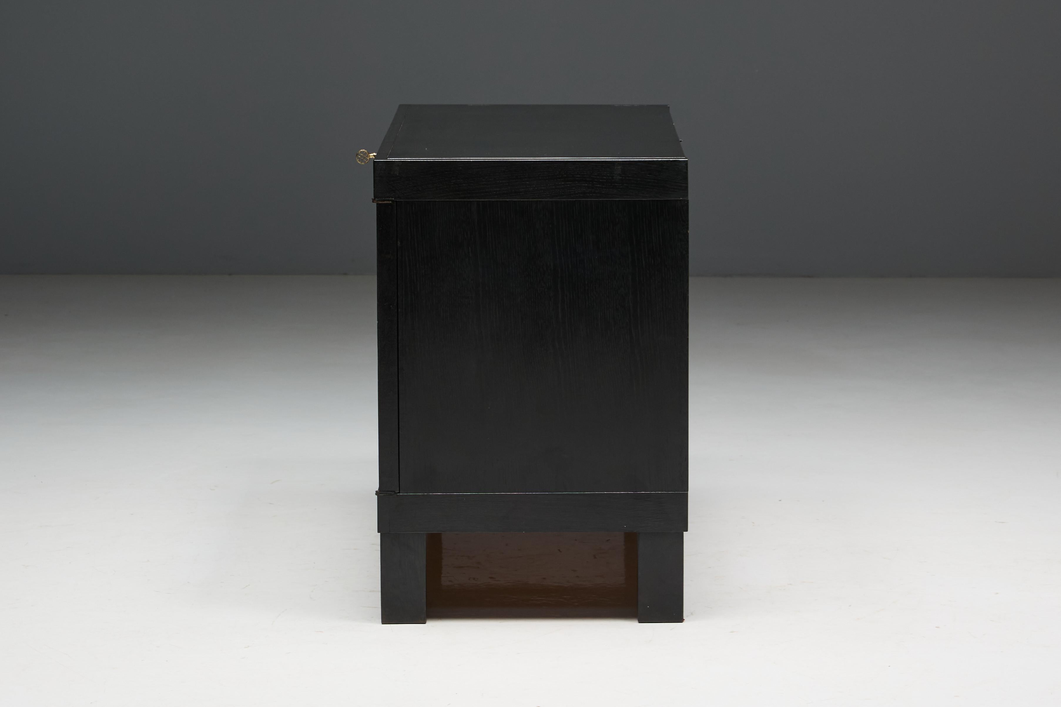 Armoire brutaliste De Coene en Oak Oak teinté, Belgique, années 1970 en vente 2