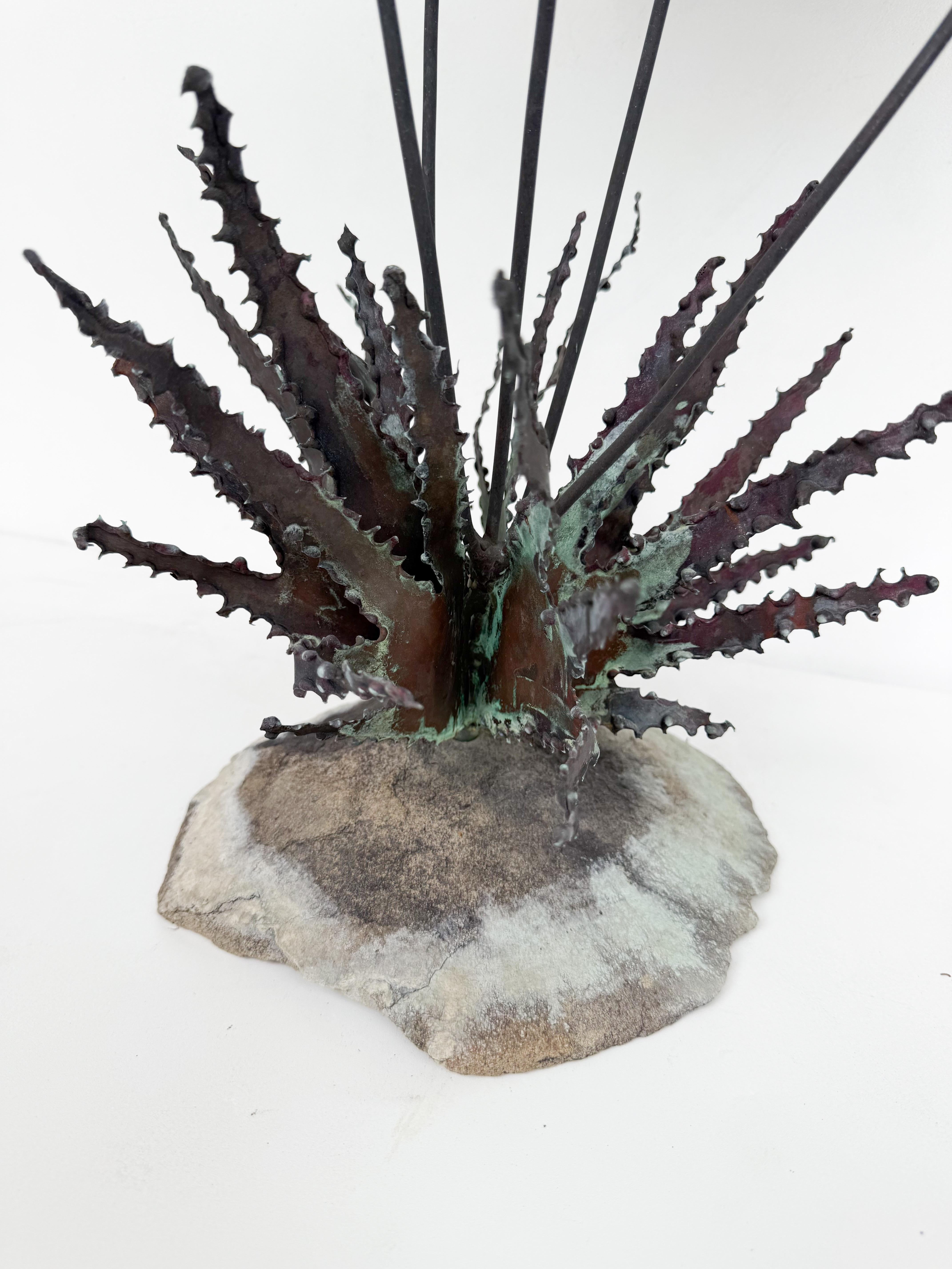 Hand-Crafted Brutalist “Desert Flowers” Sculpture by John Steck For Sale
