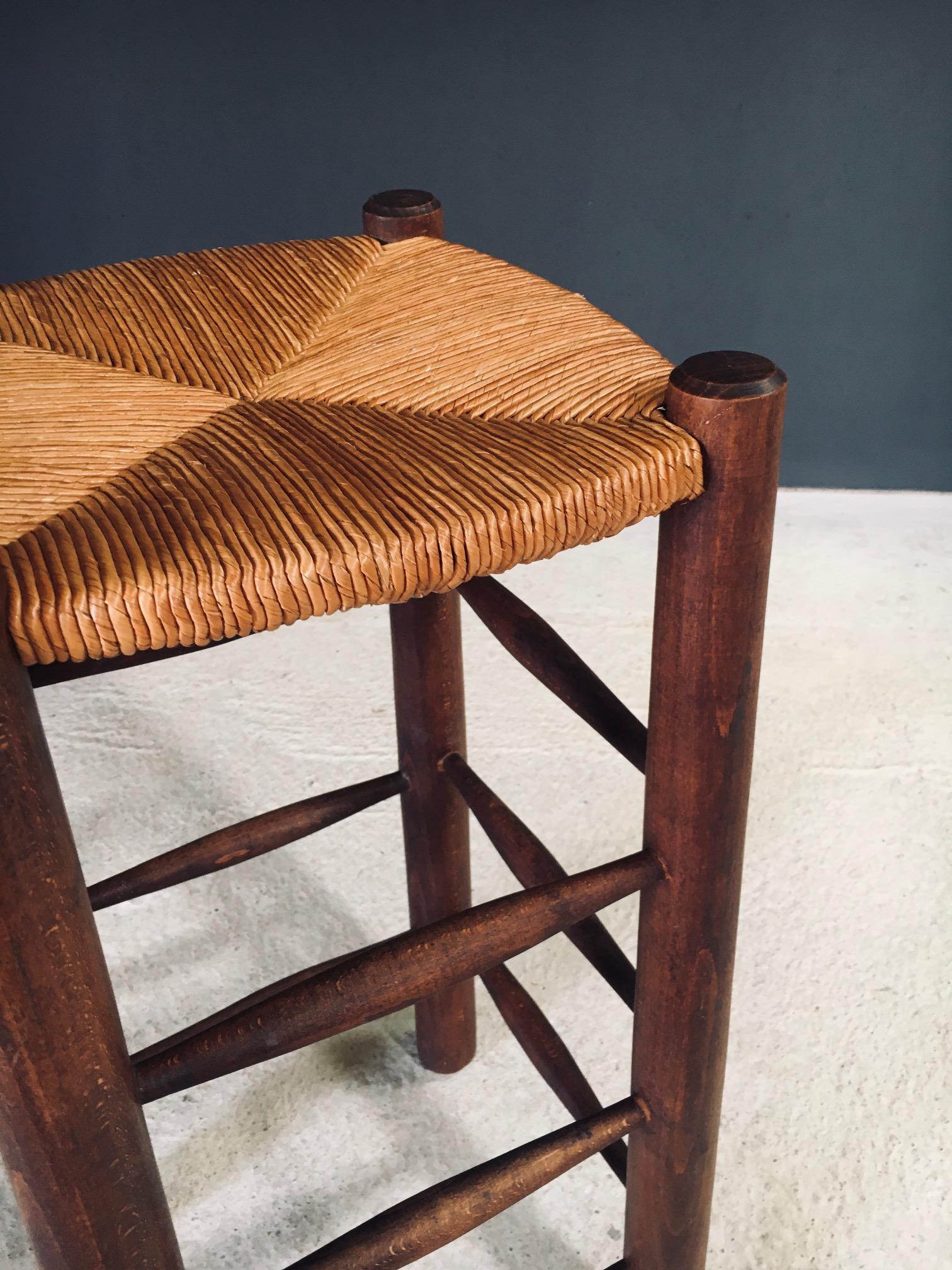 Barhocker im brutalistischen Design von Charles Dudouyt, Frankreich 1940er Jahre im Angebot 4