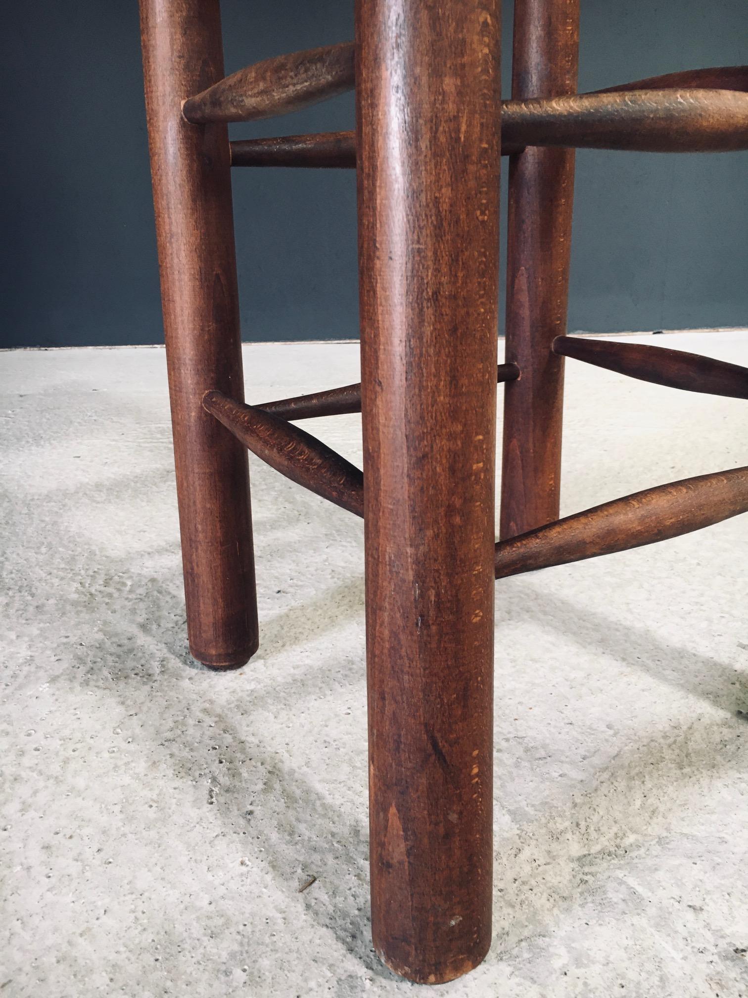 Barhocker im brutalistischen Design von Charles Dudouyt, Frankreich 1940er Jahre im Angebot 7