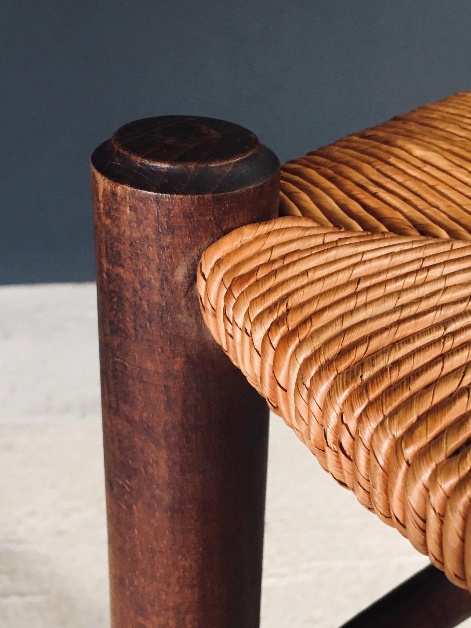 Barhocker im brutalistischen Design von Charles Dudouyt, Frankreich 1940er Jahre im Angebot 9