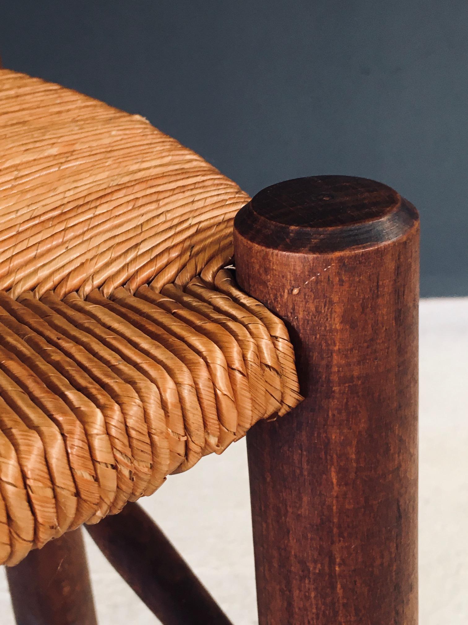 Barhocker im brutalistischen Design von Charles Dudouyt, Frankreich 1940er Jahre im Angebot 10