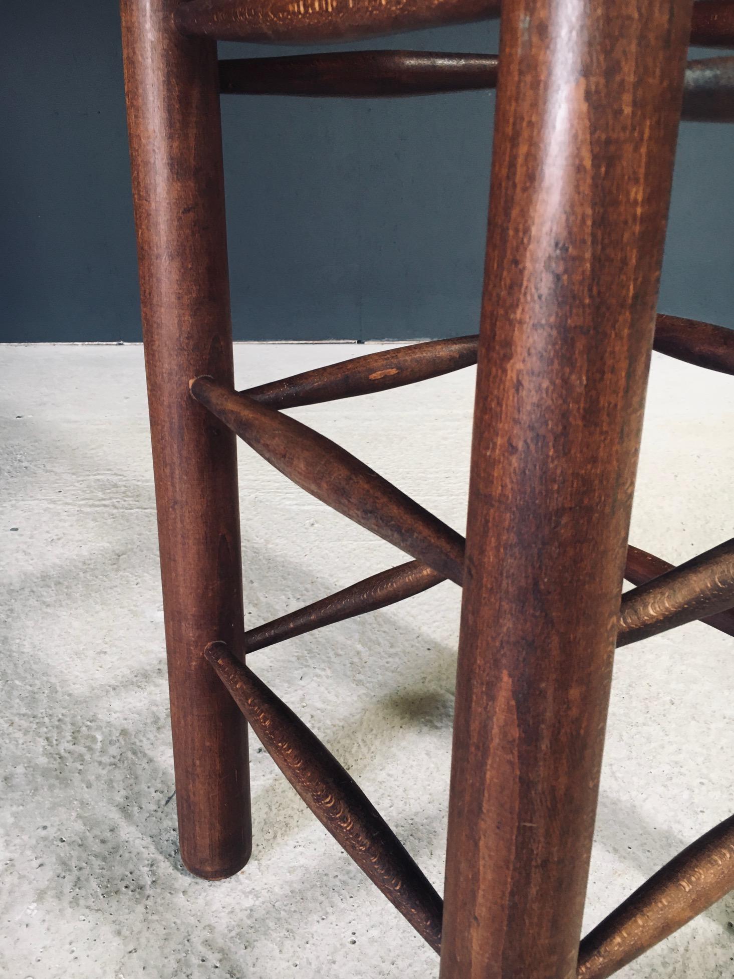 Barhocker im brutalistischen Design von Charles Dudouyt, Frankreich 1940er Jahre im Angebot 12