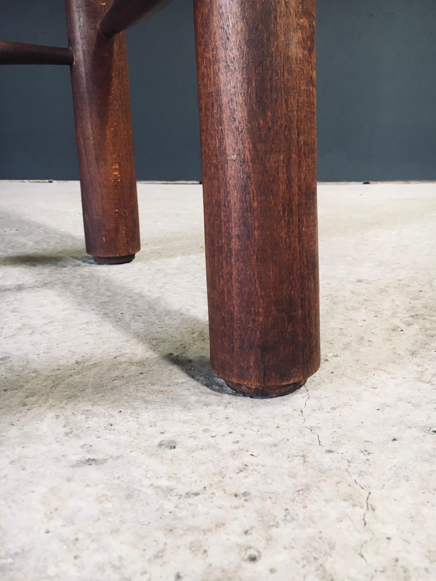 Barhocker im brutalistischen Design von Charles Dudouyt, Frankreich 1940er Jahre im Angebot 13