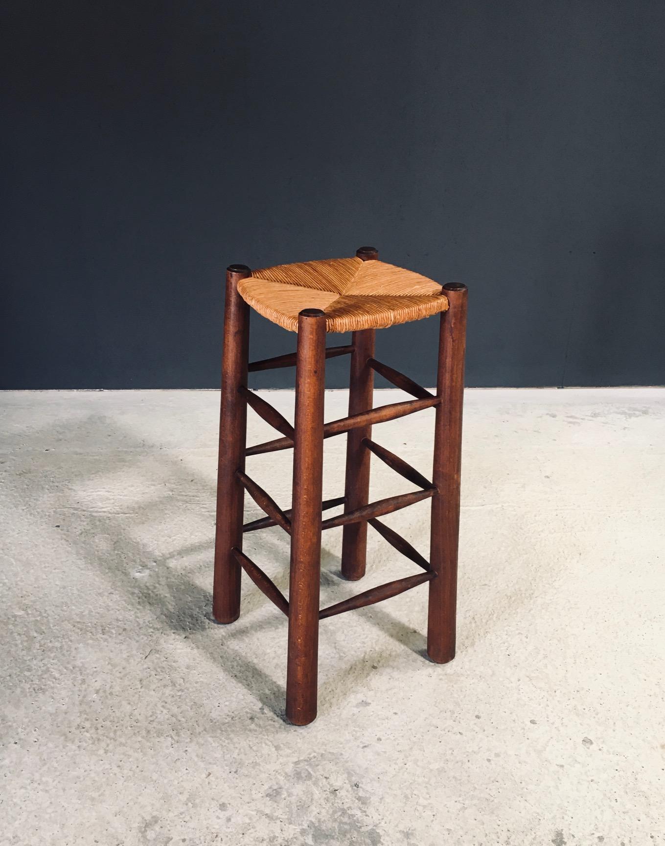 Barhocker im brutalistischen Design von Charles Dudouyt, Frankreich 1940er Jahre (Französische Provence) im Angebot