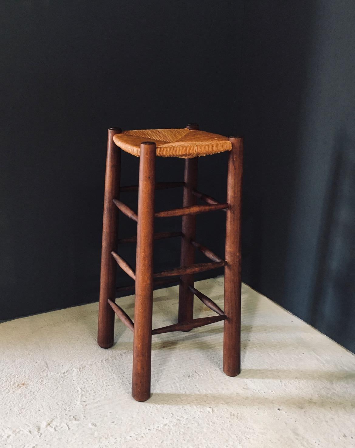 Barhocker im brutalistischen Design von Charles Dudouyt, Frankreich 1940er Jahre im Zustand „Gut“ im Angebot in Oud-Turnhout, VAN