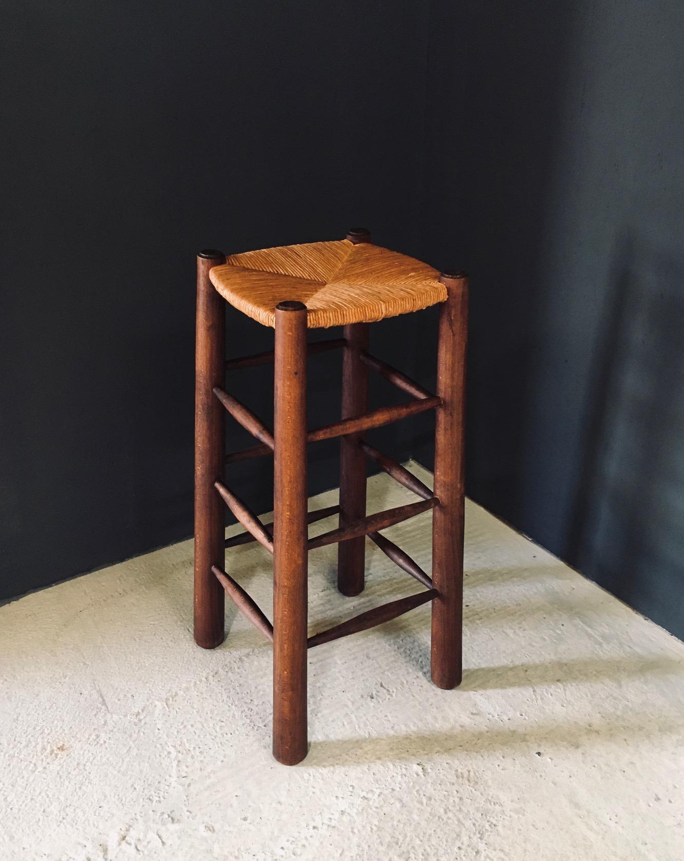 Barhocker im brutalistischen Design von Charles Dudouyt, Frankreich 1940er Jahre (Mitte des 20. Jahrhunderts) im Angebot