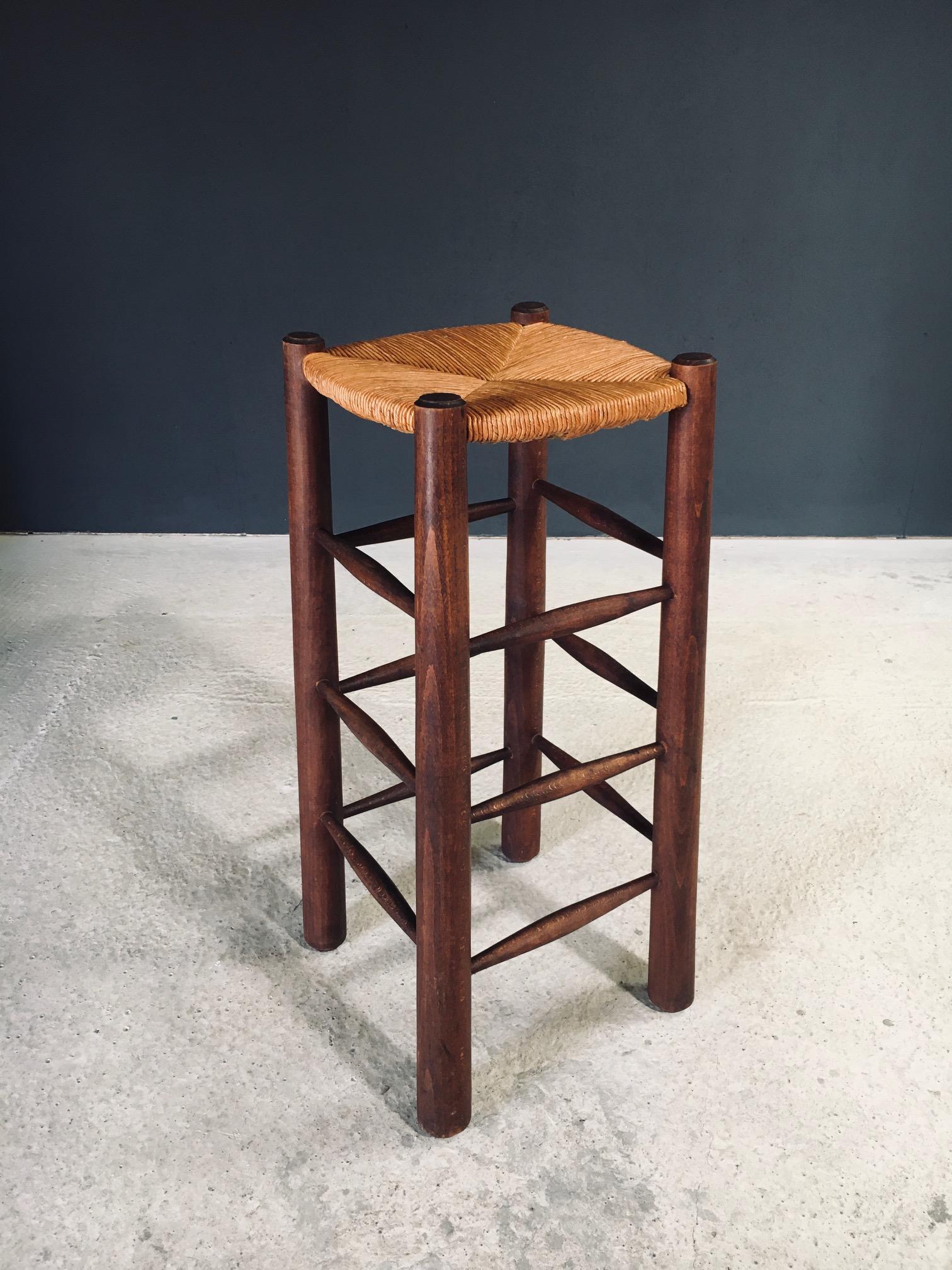 Barhocker im brutalistischen Design von Charles Dudouyt, Frankreich 1940er Jahre im Angebot 1