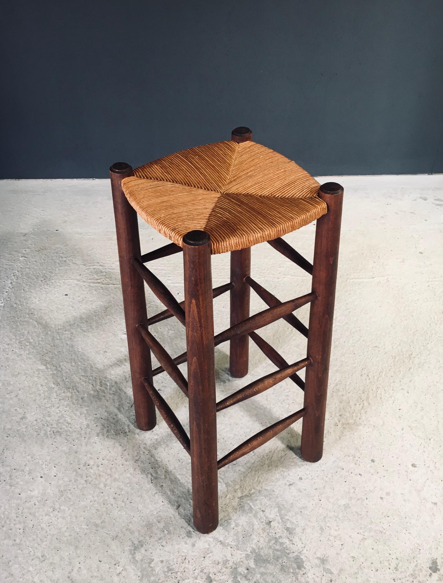 Barhocker im brutalistischen Design von Charles Dudouyt, Frankreich 1940er Jahre im Angebot 2