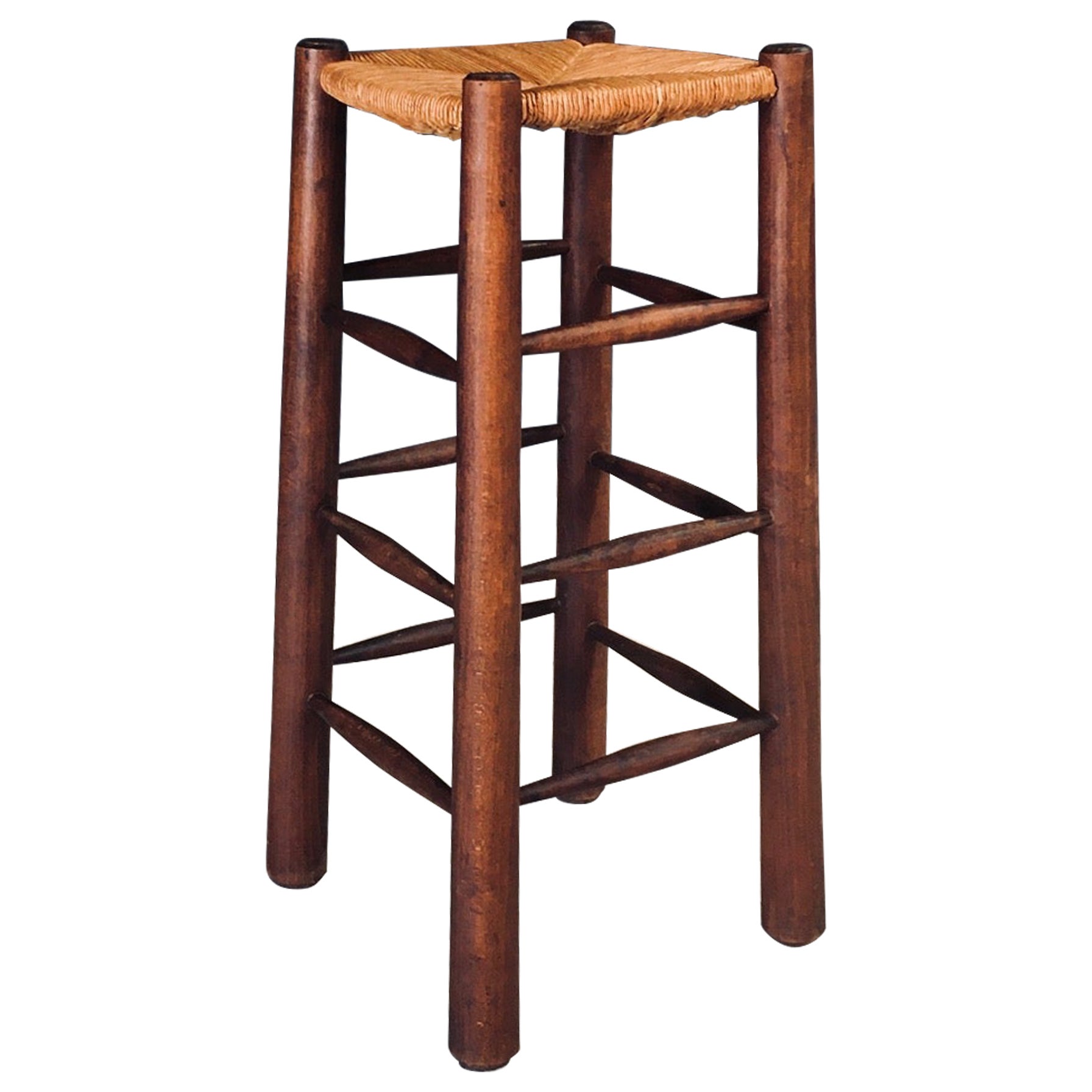 Barhocker im brutalistischen Design von Charles Dudouyt, Frankreich 1940er Jahre im Angebot
