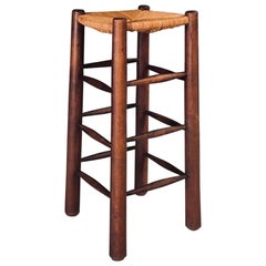 Barhocker im brutalistischen Design von Charles Dudouyt, Frankreich 1940er Jahre