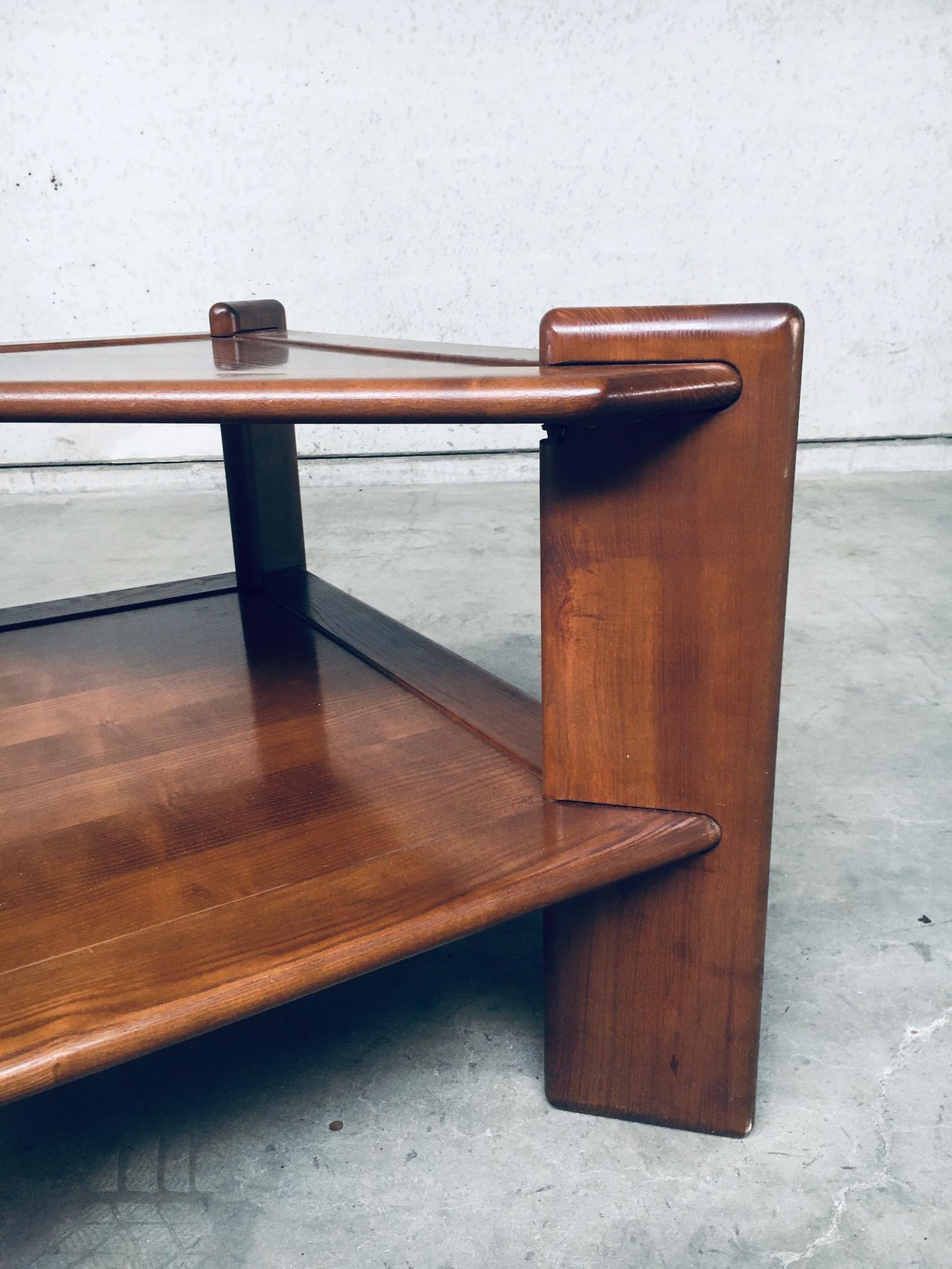 Table basse d'angle à deux niveaux au design brutaliste, France, années 1970 4