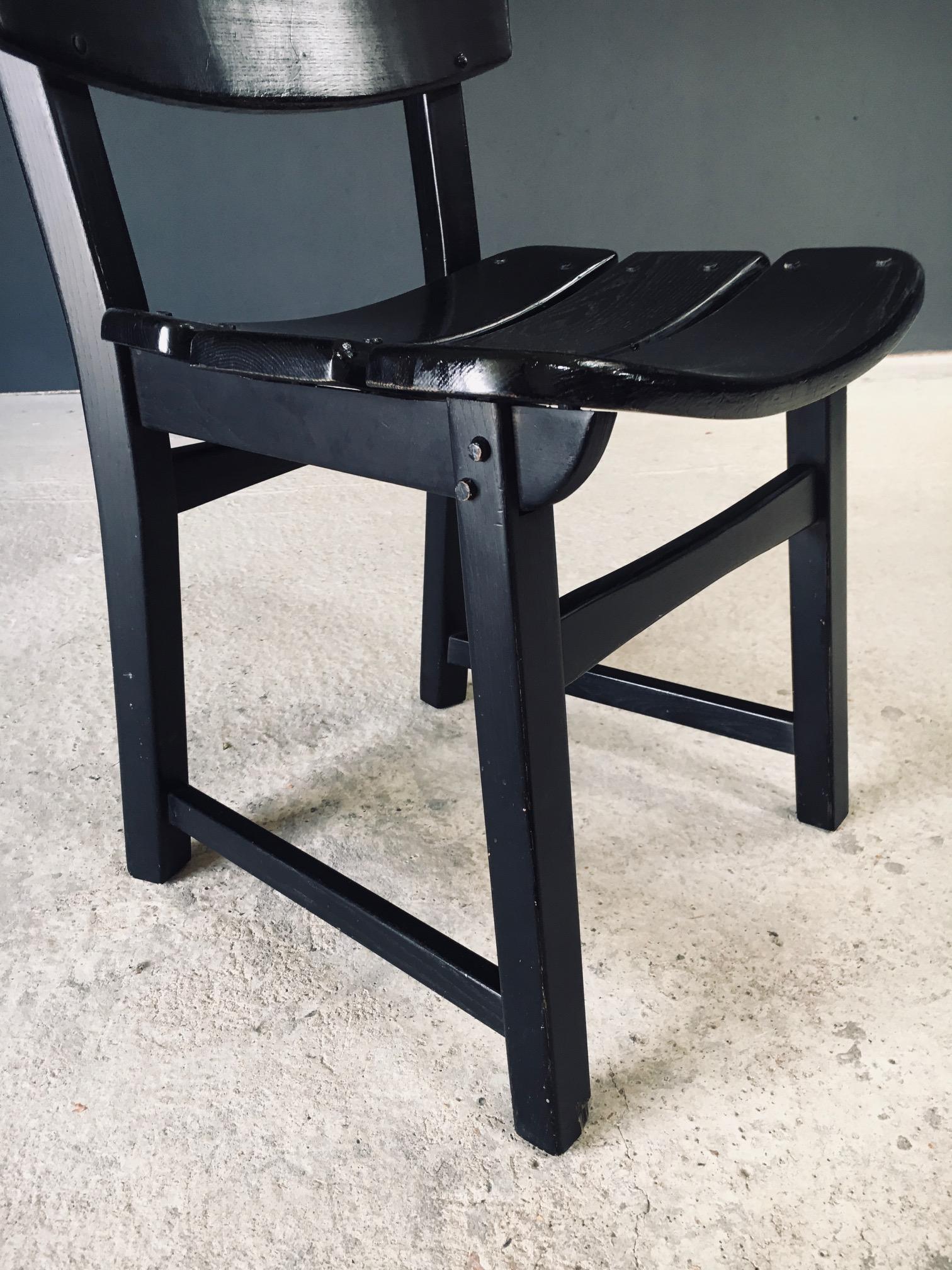 Brutalistische Design-Esszimmerstühle von Dittmann für Awa Radbound, Niederlande 1970er Jahre im Angebot 7