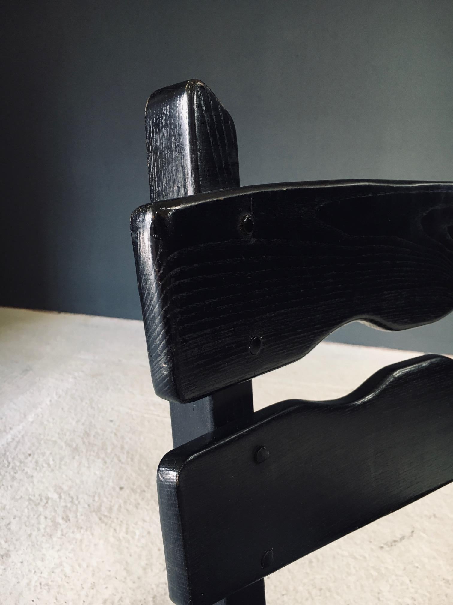 Brutalistische Design-Esszimmerstühle von Dittmann für Awa Radbound, Niederlande 1970er Jahre im Angebot 8