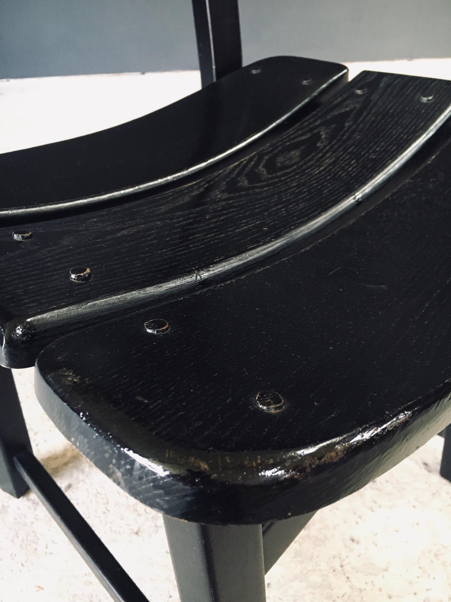 Brutalistische Design-Esszimmerstühle von Dittmann für Awa Radbound, Niederlande 1970er Jahre im Angebot 9