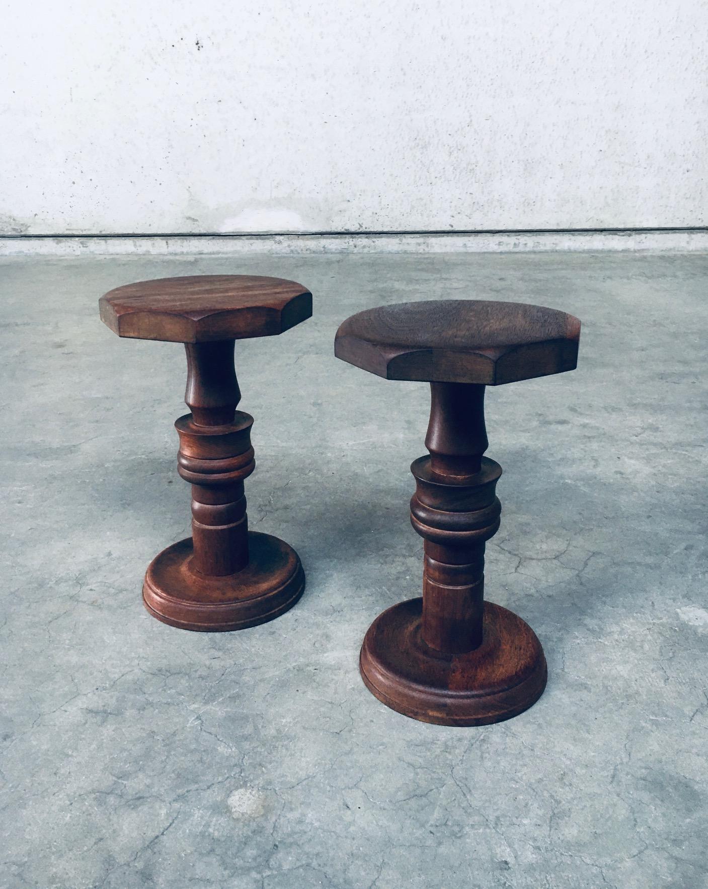 Brutalist Design Hand Crafted Side table set in the style of Charles Dudouyt For Sale 2