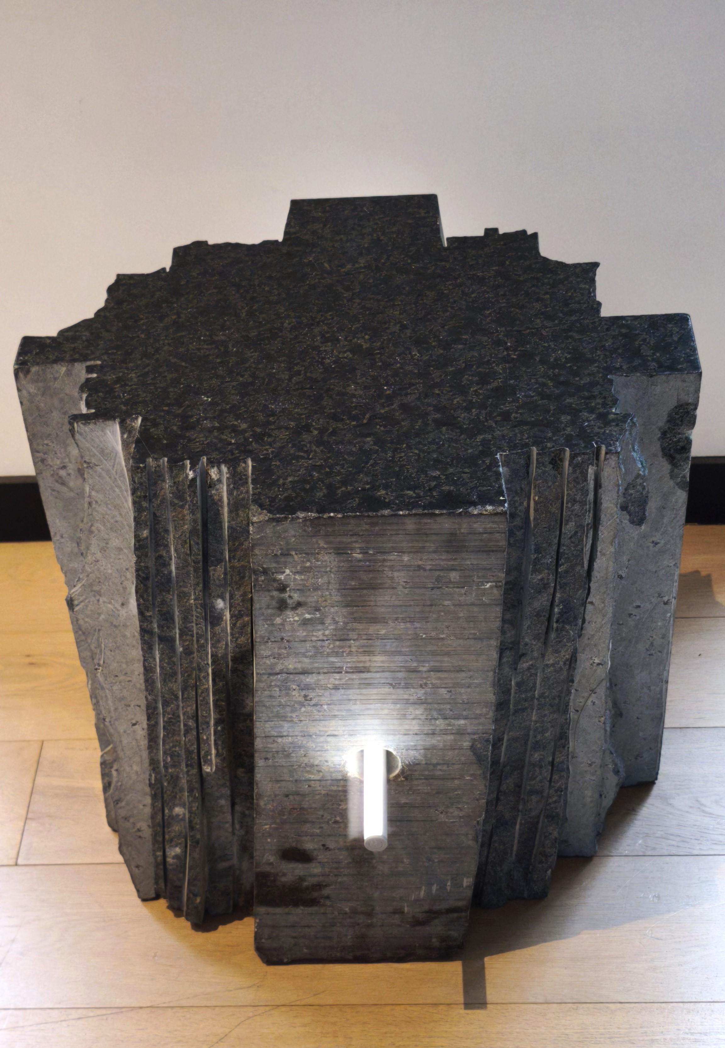 Lampada scultura di design brutalista in granito, Francia, anni '80, 1980 in vendita 8