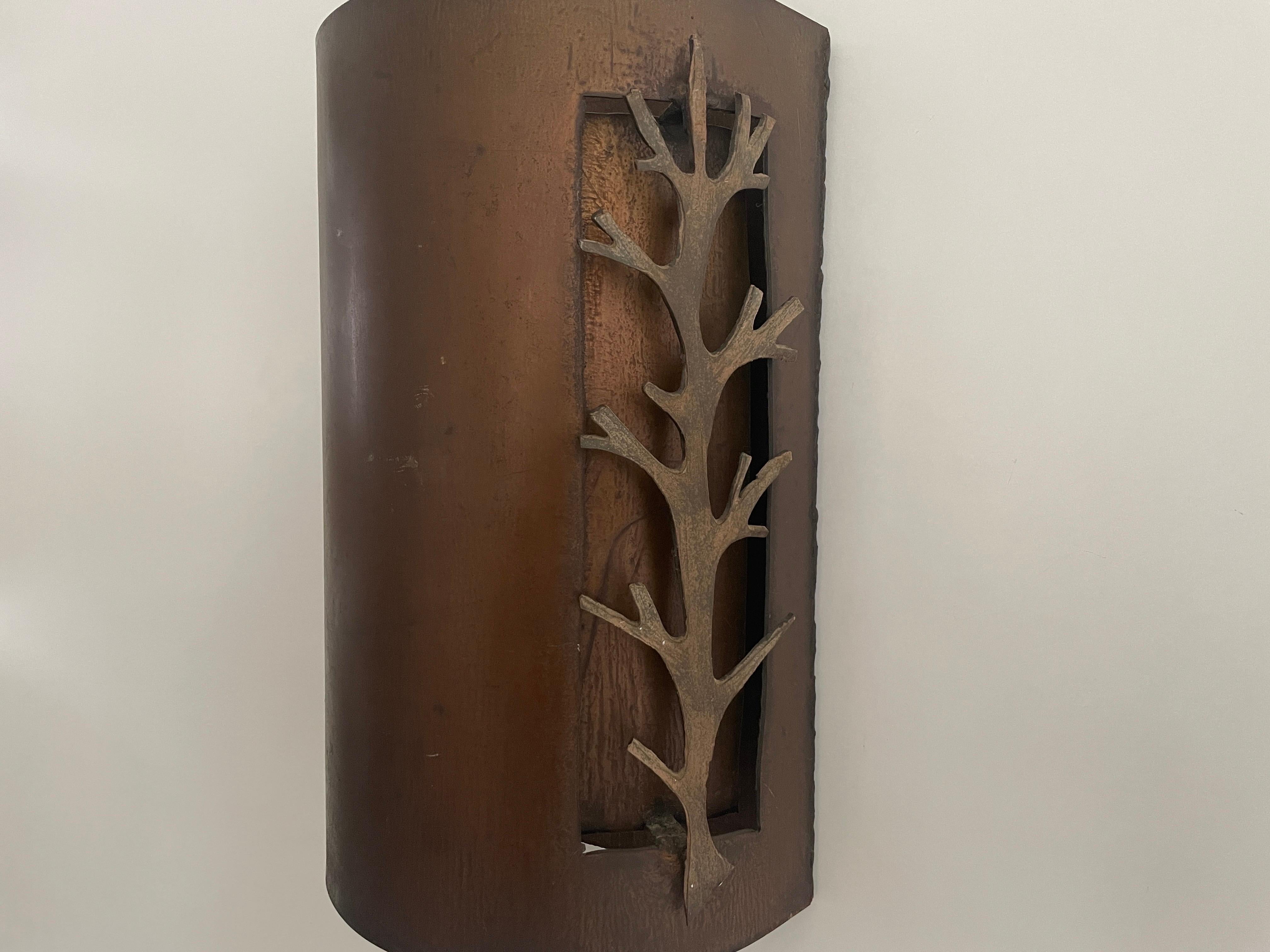 Brutalist Design Large Pair of Sconces, 1980s, Italy For Sale 2