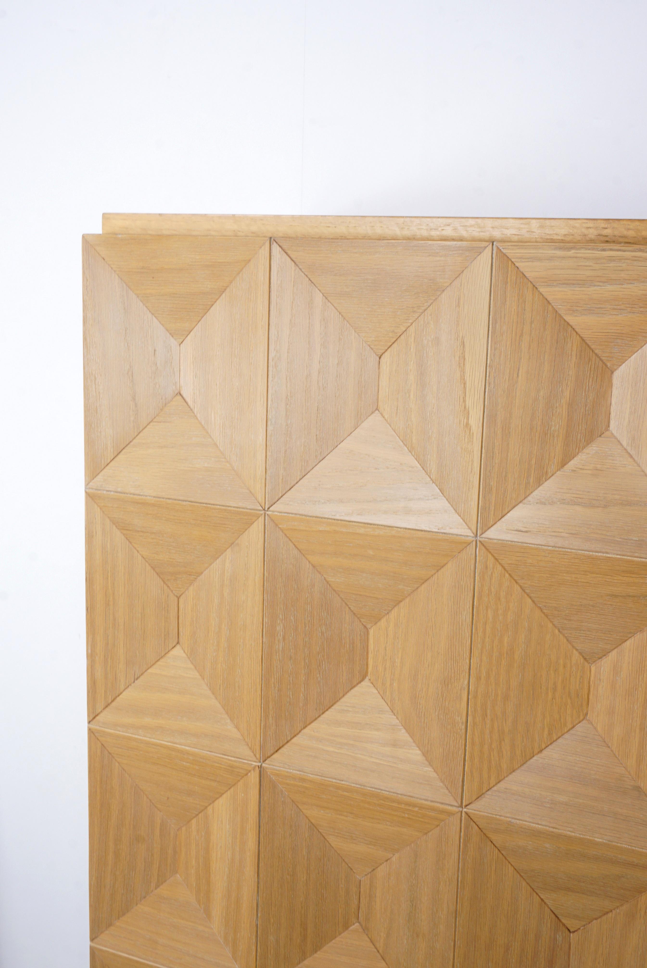 Brutalist Design Oak Wooden Cabinet 12