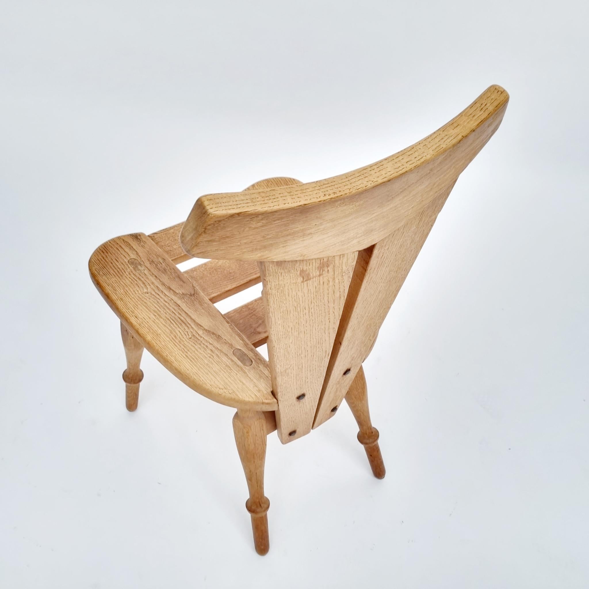 Wood Brutalist Design Pub Cafe Dinning Chair Set, Belgium 1960’s For Sale