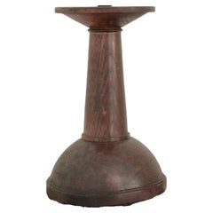 Used Brutalist Design Solid Oak Candle Stick