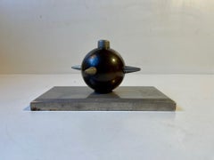 Brutalist Desk Sculpture Morning Star in Bronze, 1930s