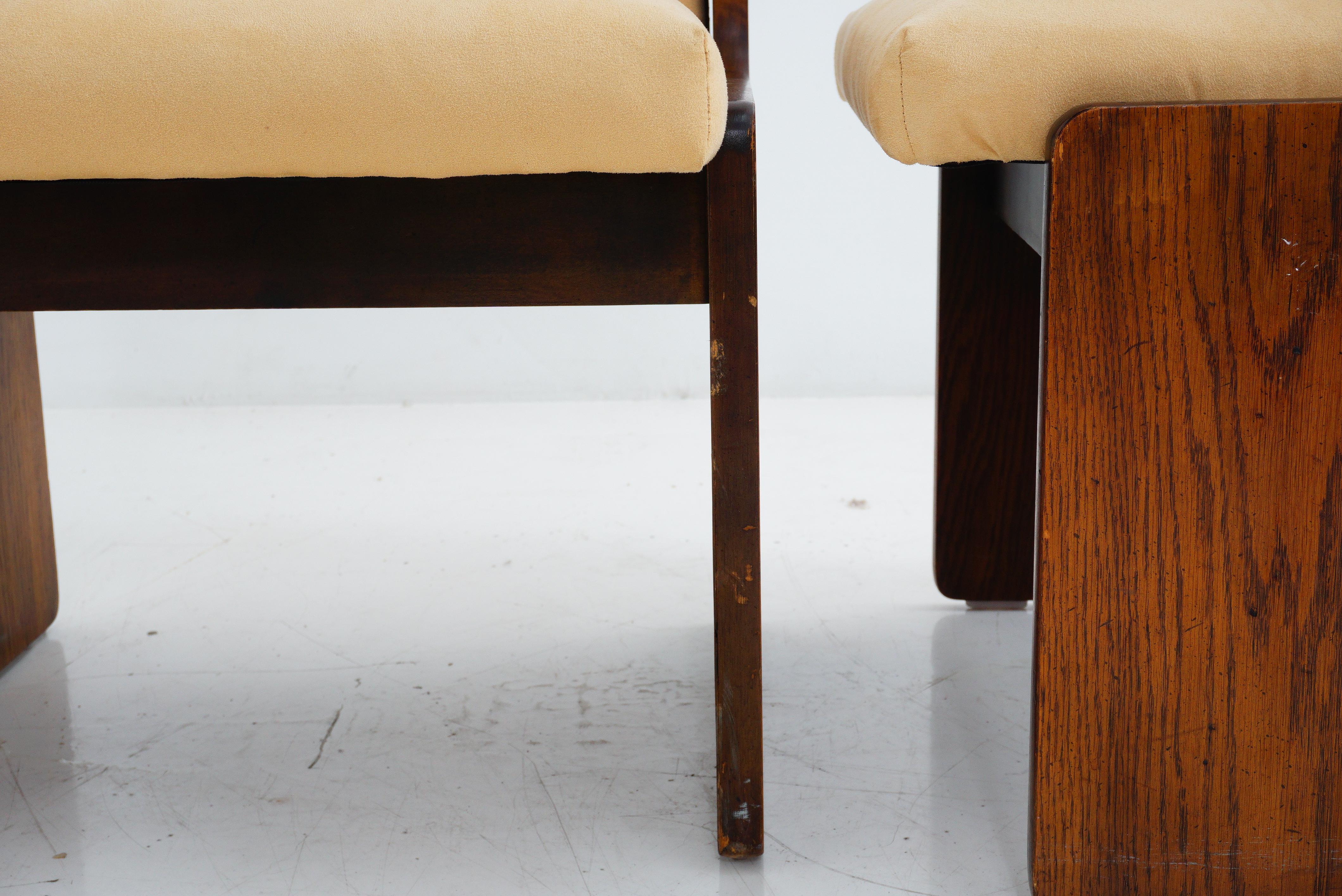 Brutalist Dining Chairs by Lane, Set of 6, 1970s 1