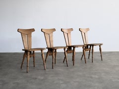 Brutalist dining chairs  chairs  1960s  set of 4