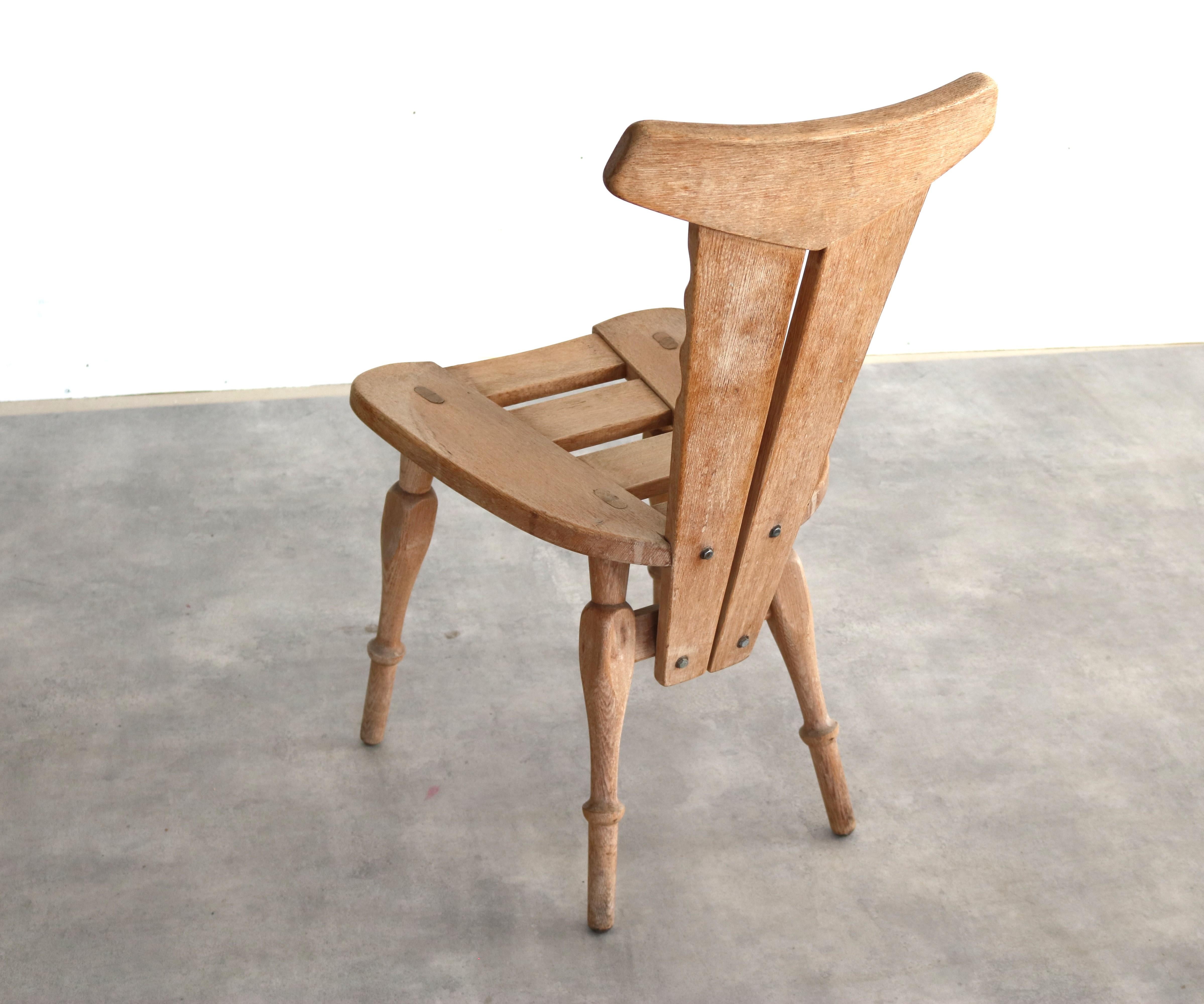 Brutalist dining chairs  chairs  1960s  set of 4 en venta 2