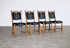 brutalist dining chairs in oak
