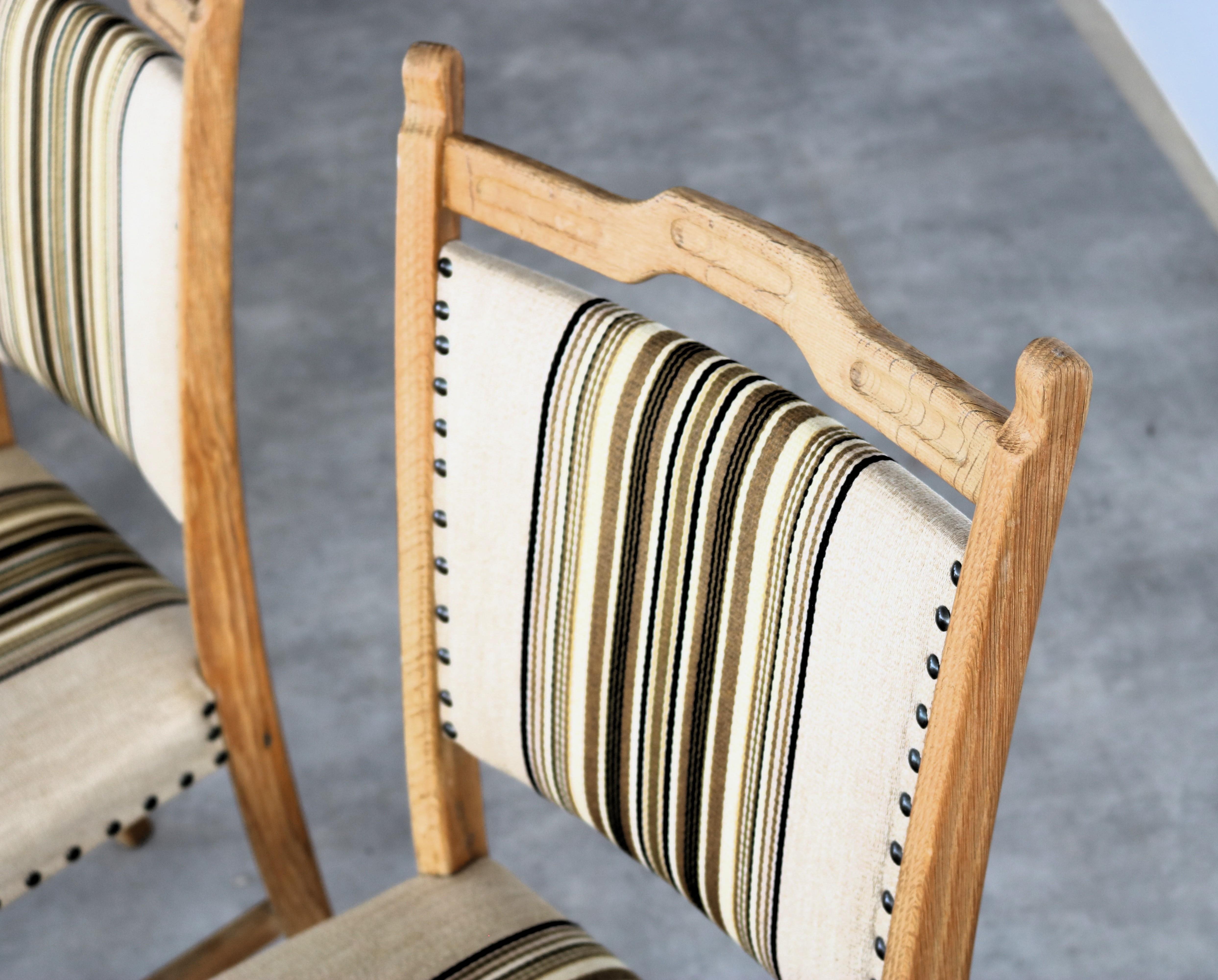 brutalist dining chairs  vintage chairs  1960s  oak For Sale 4