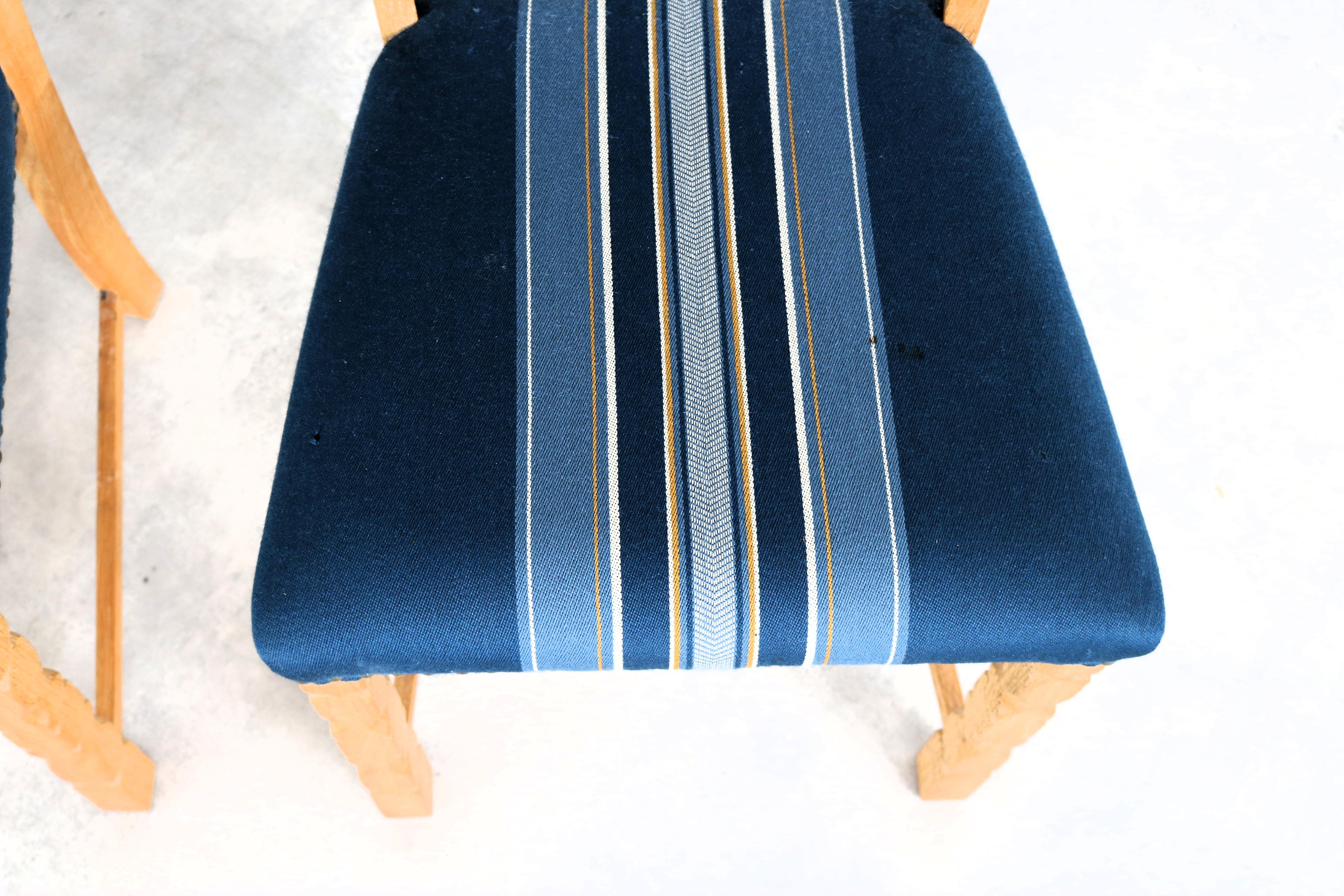 brutalist dining chairs  vintage chairs  1960s  oak For Sale 2