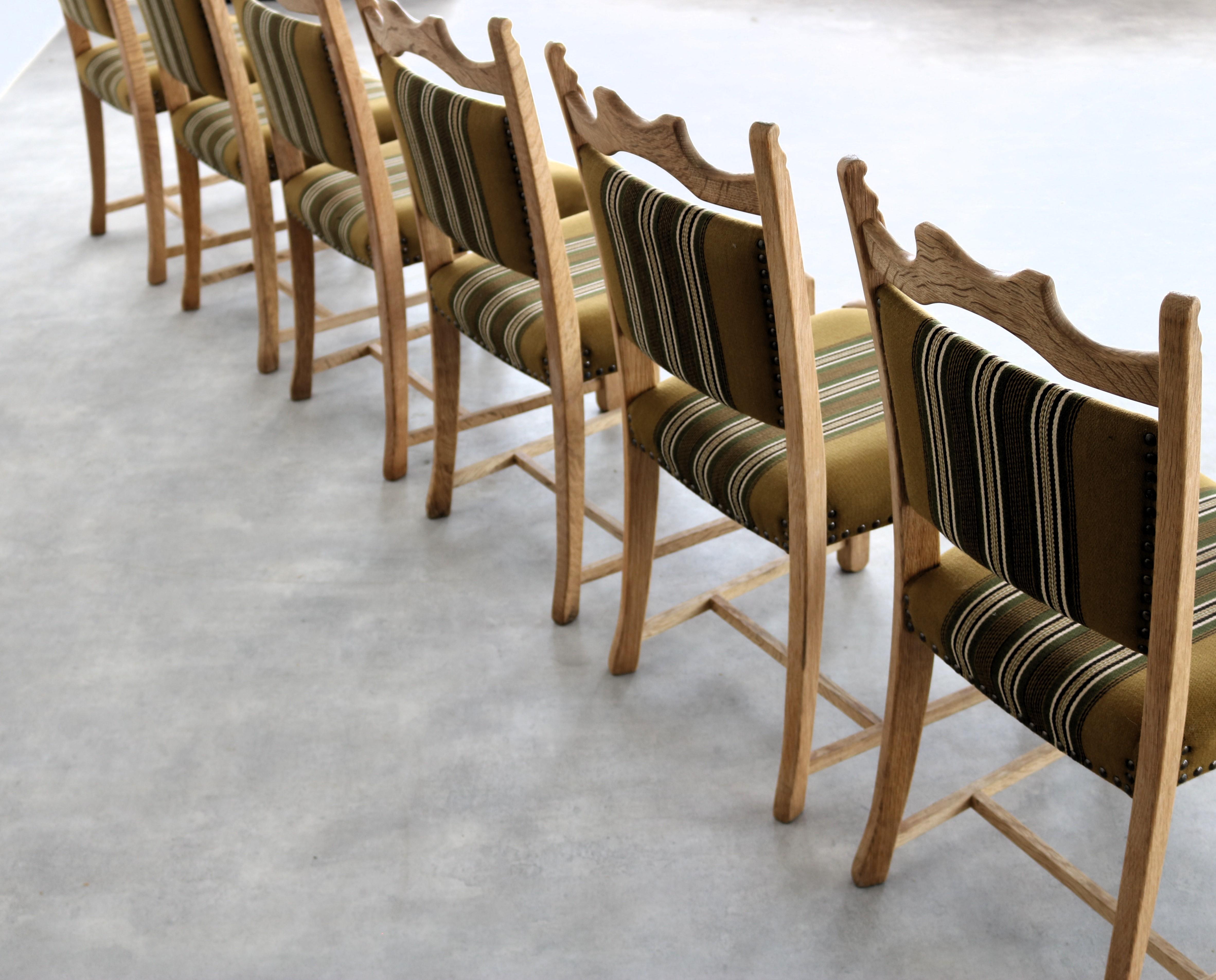 brutalist dining chairs  vintage chairs  1960s  oak For Sale 3