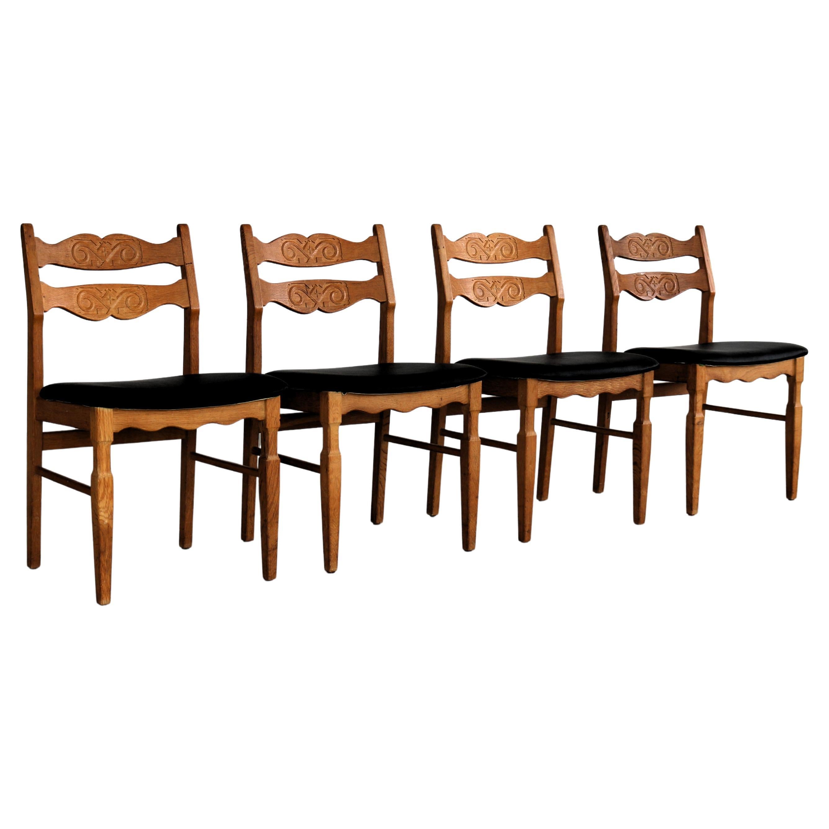 brutalist dining chairs  vintage chairs  1960s  oak