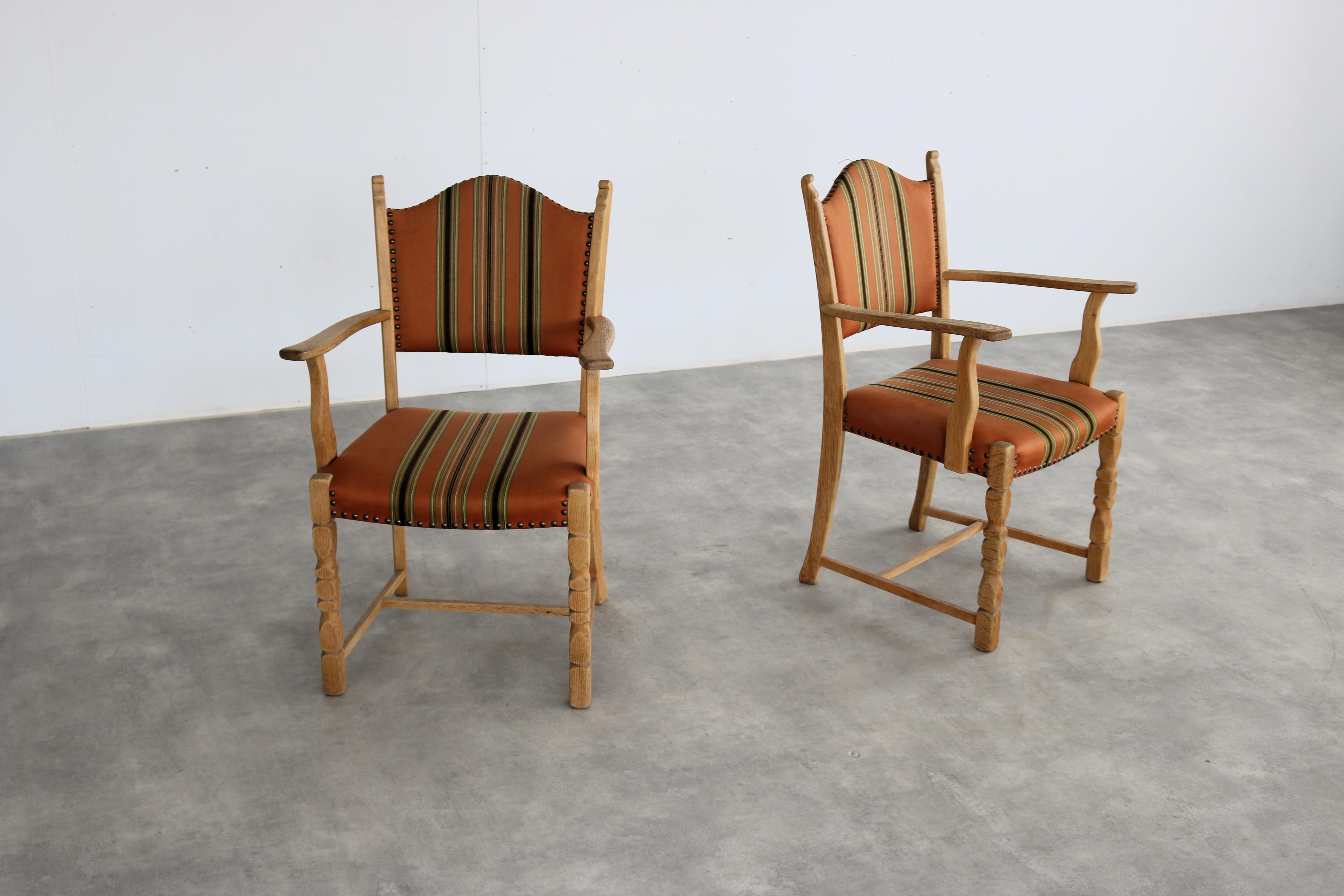 Mid-20th Century brutalist dining chairs  vintage chairs  Danish For Sale
