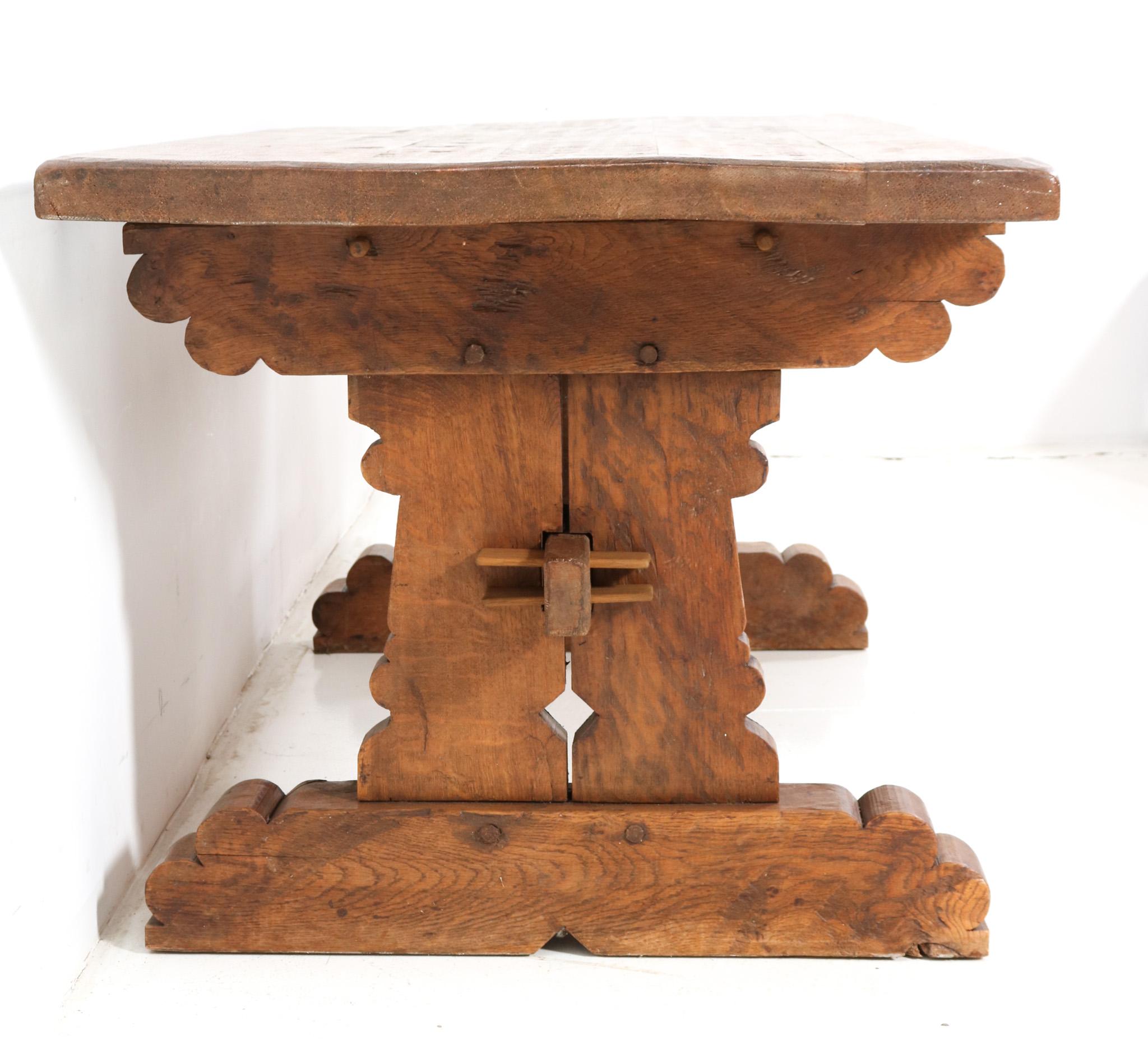 Brutalist  Dining Room Table or Refectory Table, 1970s For Sale 2