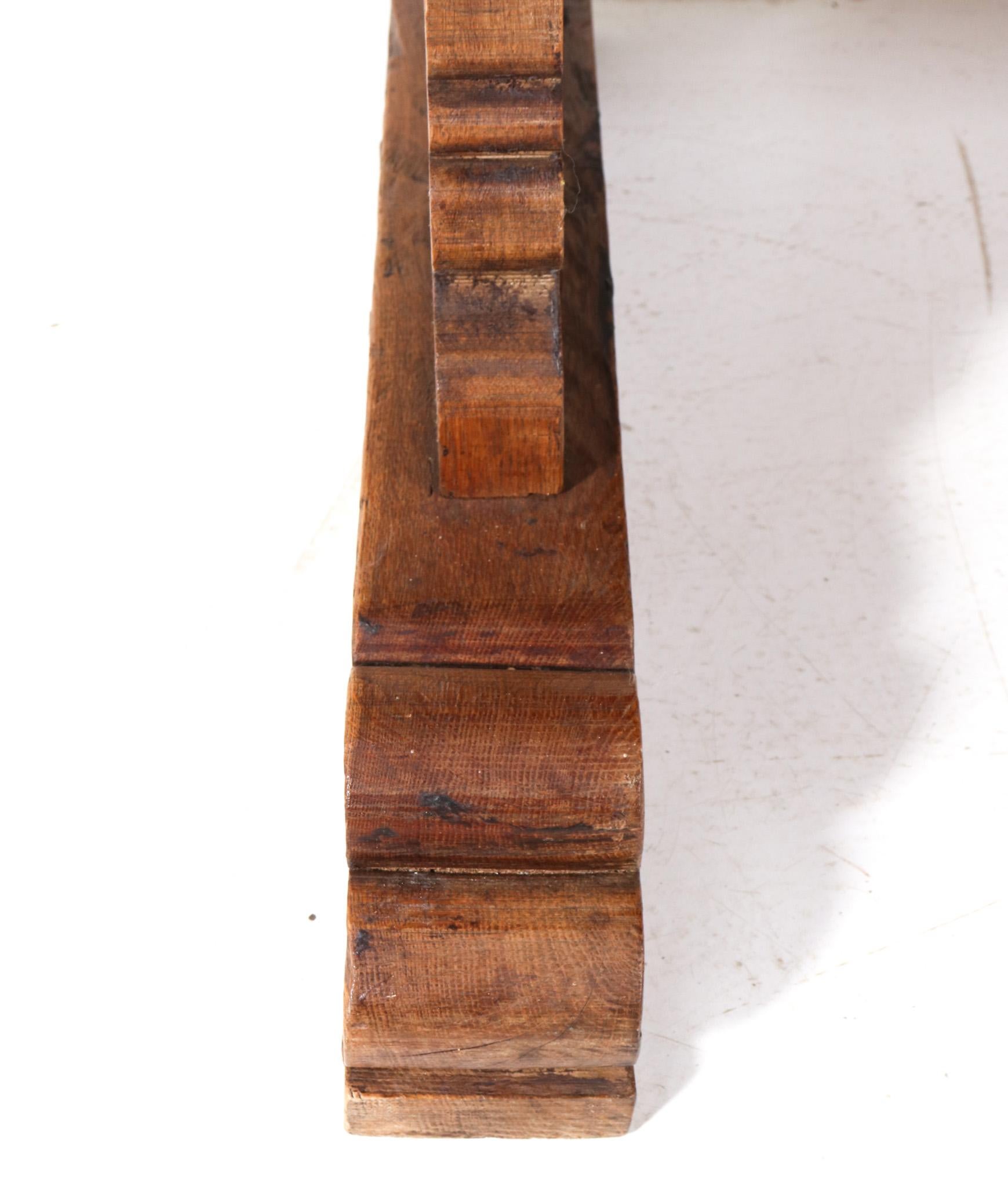 Brutalist  Dining Room Table or Refectory Table, 1970s For Sale 3