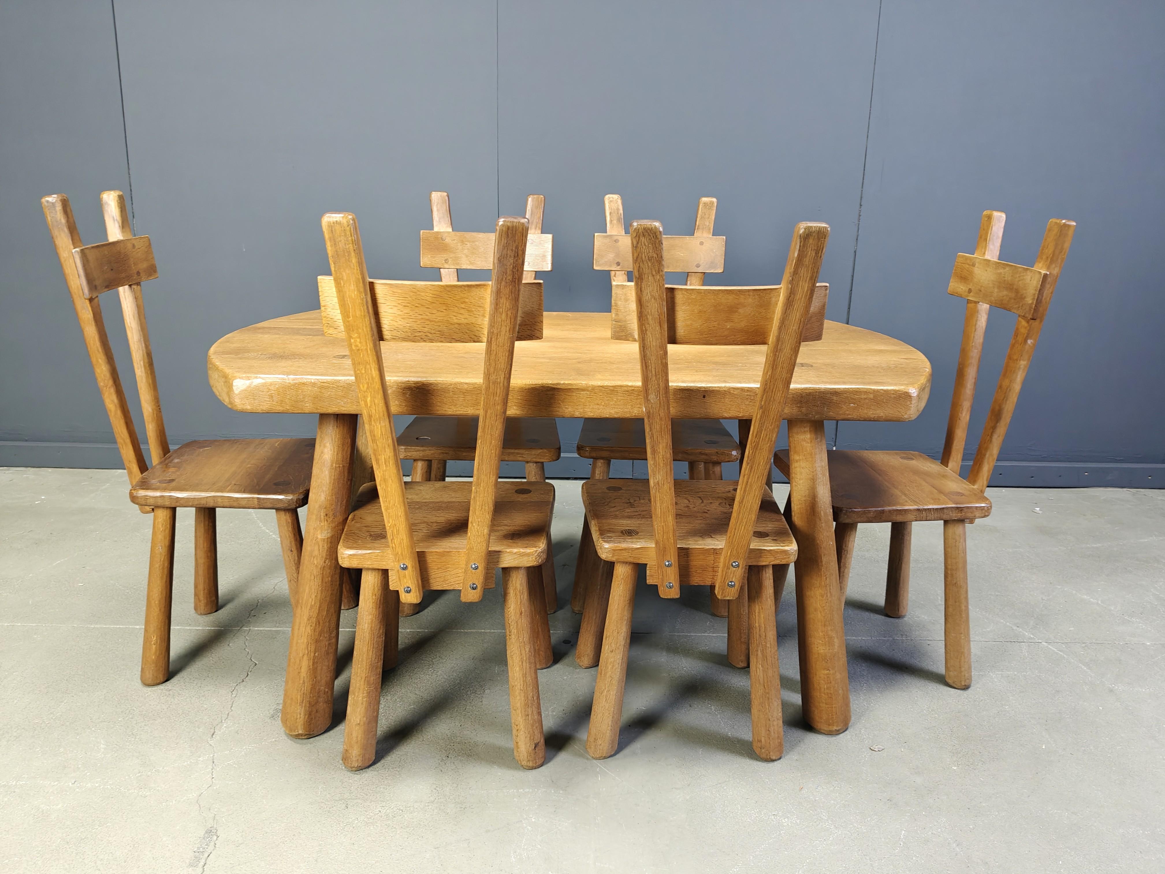 Set da pranzo brutalista, anni '60 in vendita 5