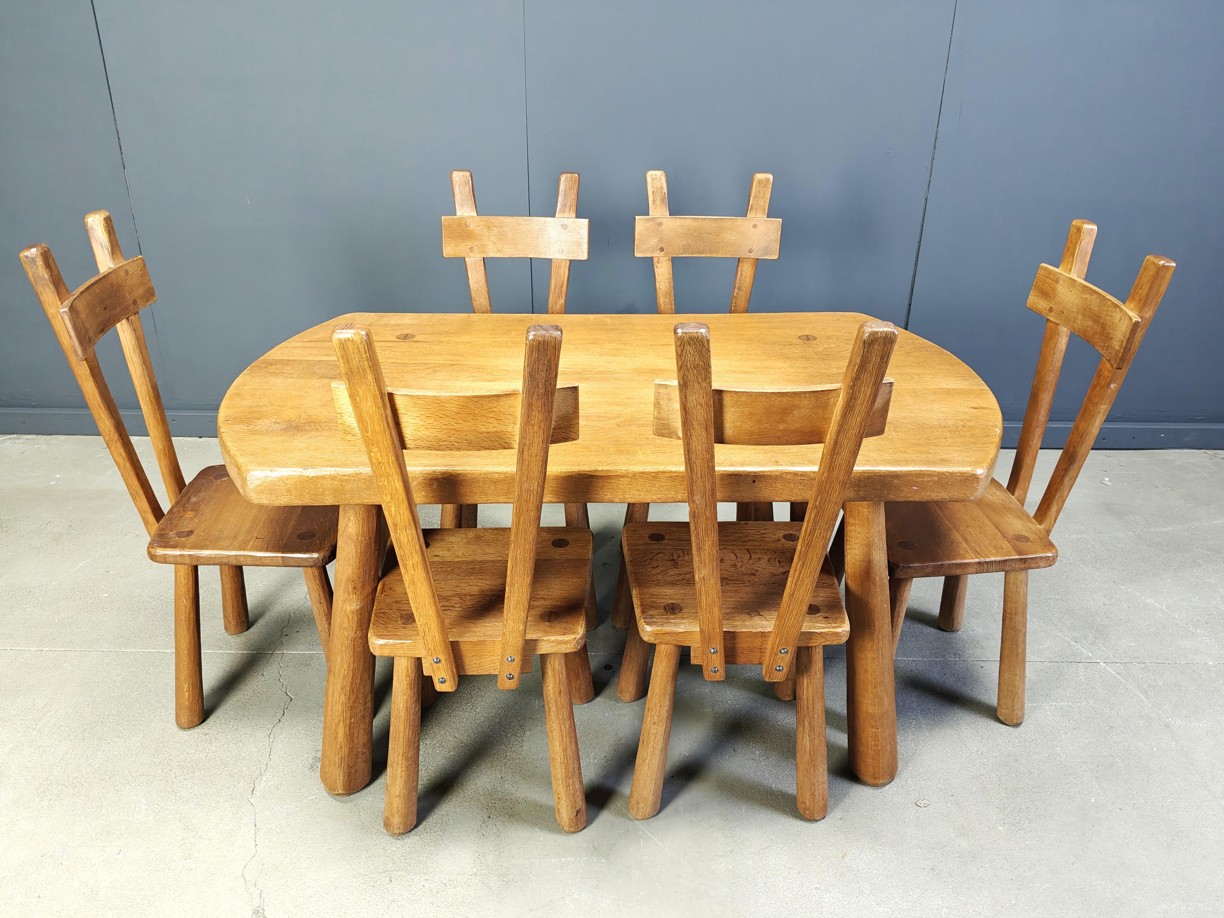Set da pranzo brutalista, anni '60 in vendita 6