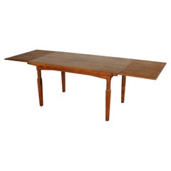 Brutalist Extendable Dining Table by Henning Kjaernulf, 1960s Denmark