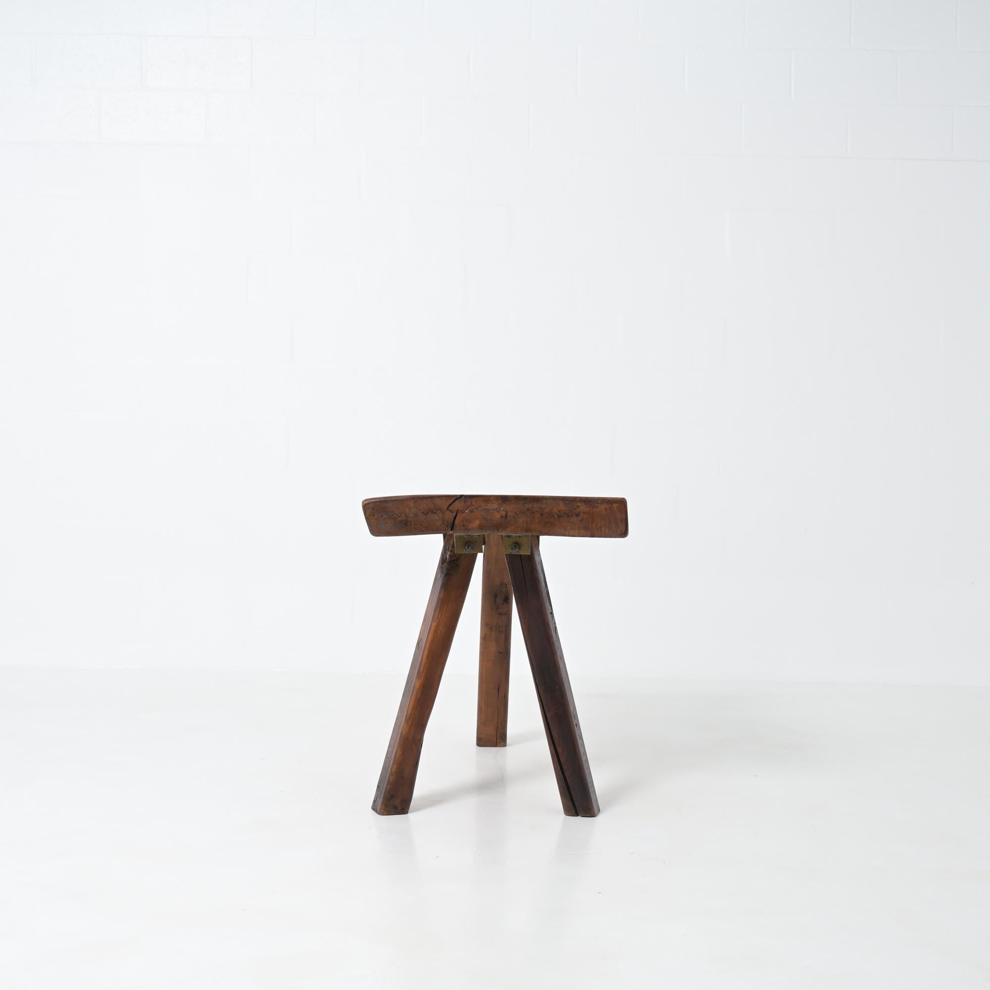 Belgian Brutalist Dining Table by Mobichalet For Sale