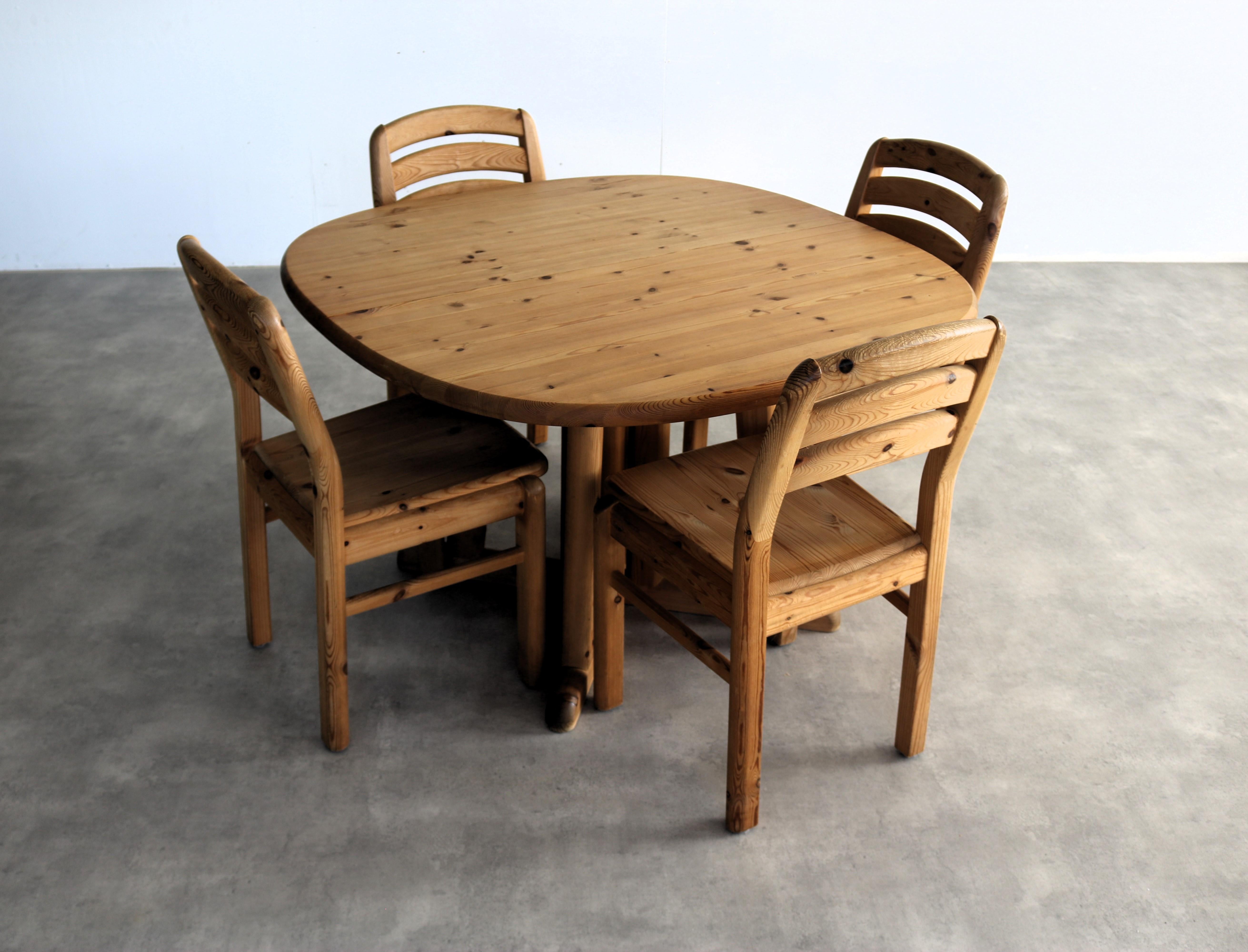 pine dining table extendable